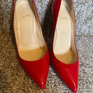 Red Patent Louboutin Pumps